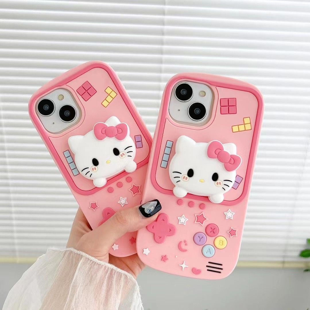 Kitty Pop- Out Game Silicone Case for iPhone