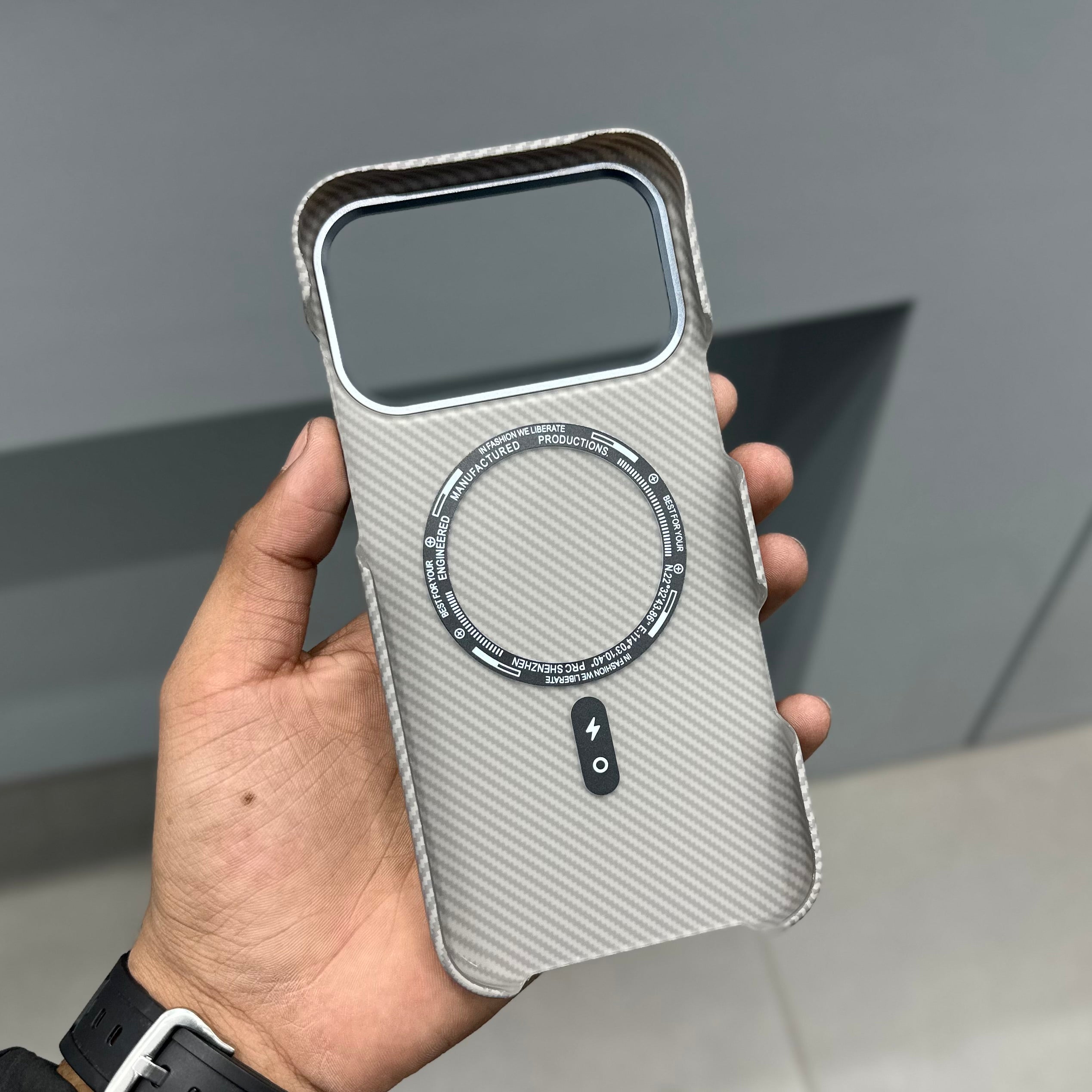 VOSROS CARBON DRIP CASE - GREY ( No. 2726 ) Mobile Case by CoverMeUp - Style 3