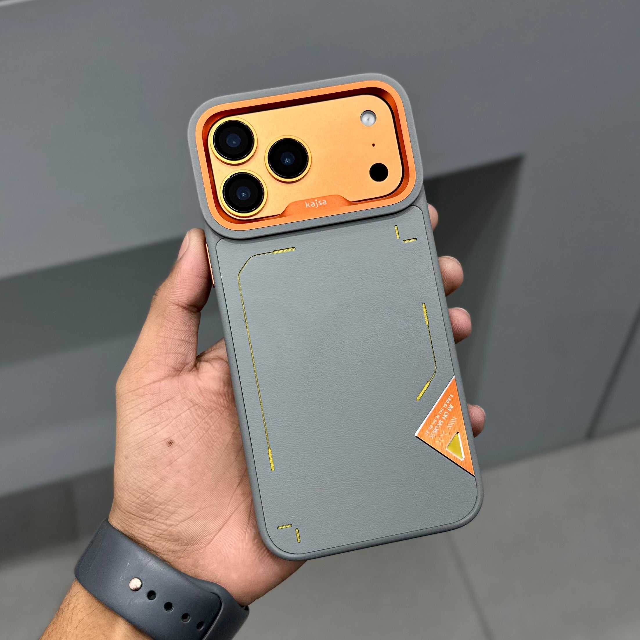 KAJSA FEAT NW CASE - GREY ORANGE ( No. 2602 ) Mobile Case by CoverMeUp