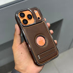 Icon Luxurious with stand - Brown ( No. 2201 ) Mobile Case by CoverMeUp - Style 2