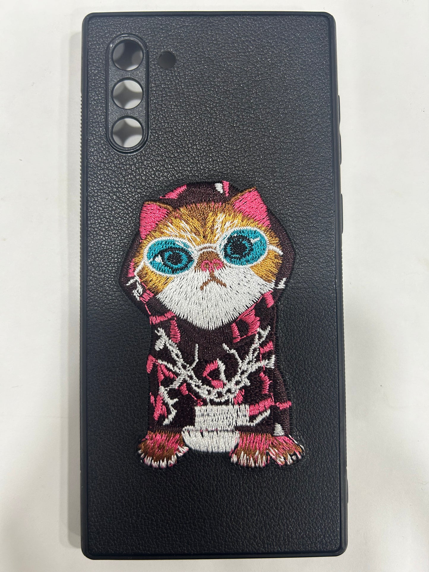 3D Embroidery Leather Back Case Compatible with Samsung Galaxy NOTE 10