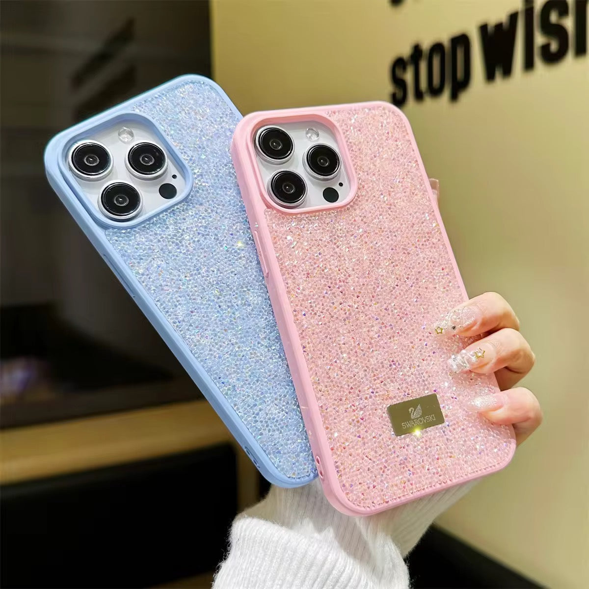 Protective Apple iPhone Back Cover - GlamAura Bling iPhone Case - Style 3