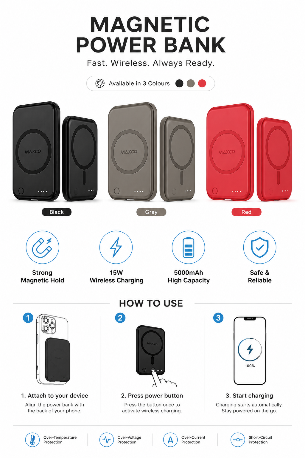 LuxeVolt MagSafe Power Bank