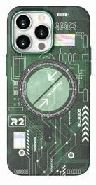 Luminous Circuit Board Night Glue Radium Hard Back Cover Case for Iphone