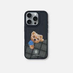 ZUCK BEAR Darren Series PU Leather Magsafe Case for iPhone 16 Pro (Black)