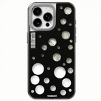 Protective Apple iPhone Back Cover - YOUNGKIT Polka Dots Quicksand Magsafe Case for iPhone 15 Pro (BLACK) - Style 2