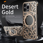 Protective Apple iPhone Back Cover - Irregular Rock Design Metal Case For iPhone - Style 3