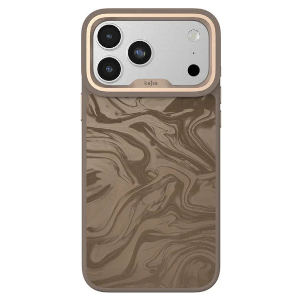 Protective Apple iPhone Back Cover - KAJSA Glamorous Collection - Fluid Art Pattern Back Case for iPhone 17 Pro (MagSafe Compatible)