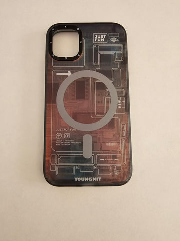 Futuristic Circuit Magnetic and anti-Impact Case compatible with iPhone