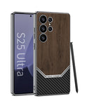 Samsung Galaxy S25 Ultra WoodFusion Carbon Case Mobile Case by CoverMeUp