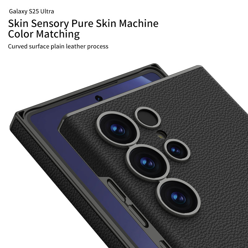 Samsung Galaxy S25 Ultra Durable Matt Leather Guard Case Mobile Case by CoverMeUp - Style 16