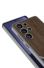 Samsung Galaxy S25 Ultra WoodFusion Carbon Case Mobile Case by CoverMeUp - Style 10