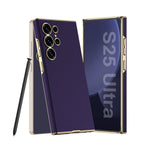 Samsung Galaxy S25 Ultra Chrome Edge Leather Case Mobile Case by CoverMeUp - Style 4
