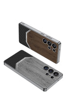 Samsung Galaxy S25 Ultra WoodFusion Carbon Case Mobile Case by CoverMeUp - Style 9