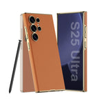 Samsung Galaxy S25 Ultra Chrome Edge Leather Case Mobile Case by CoverMeUp - Style 6