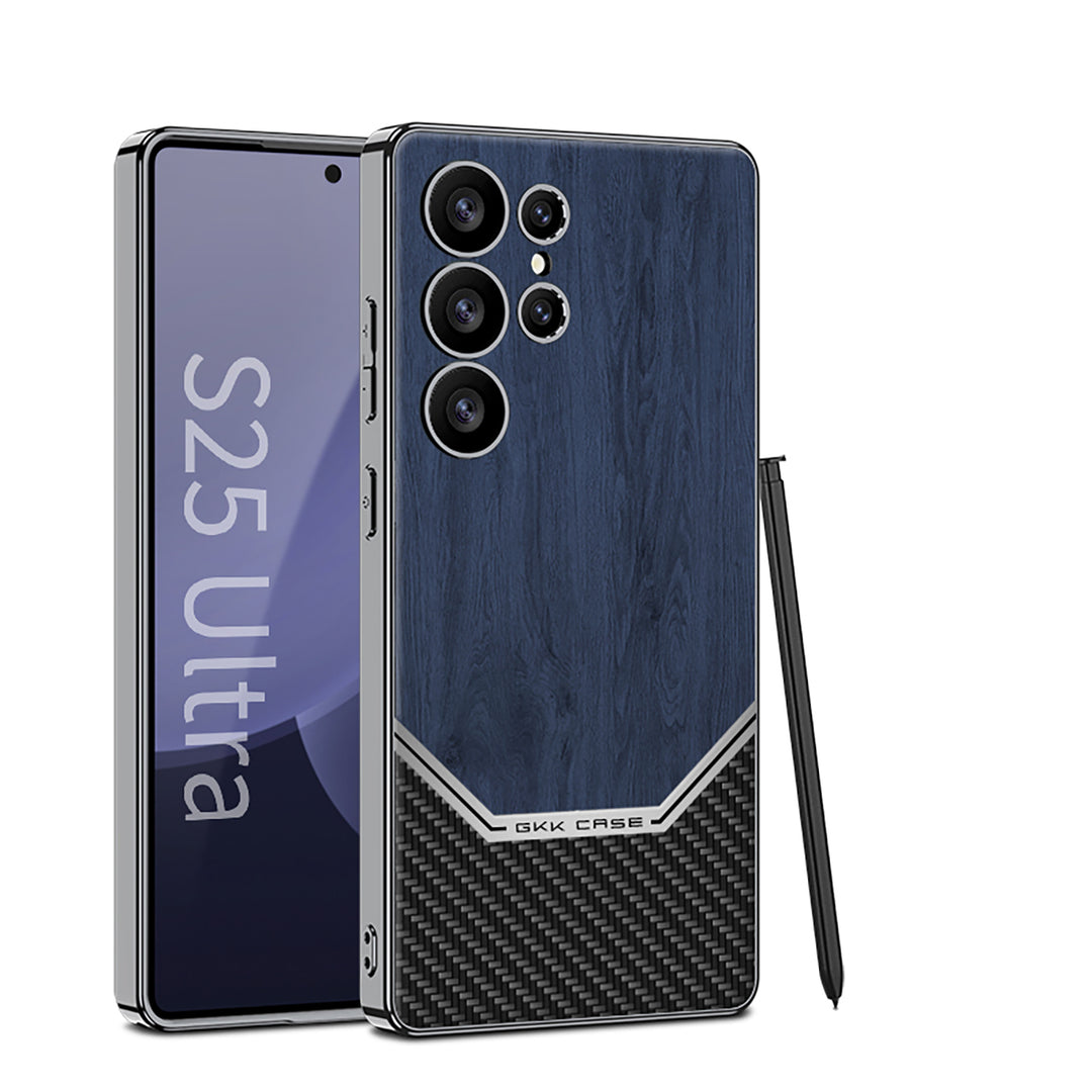 Samsung Galaxy S25 Ultra WoodFusion Carbon Case Mobile Case by CoverMeUp - Style 2