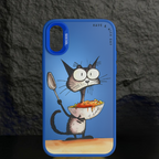 Protective Apple iPhone Back Cover - Funny Street Graffiti Cat case for iPhone Luxury shockproof back cover - Style 2