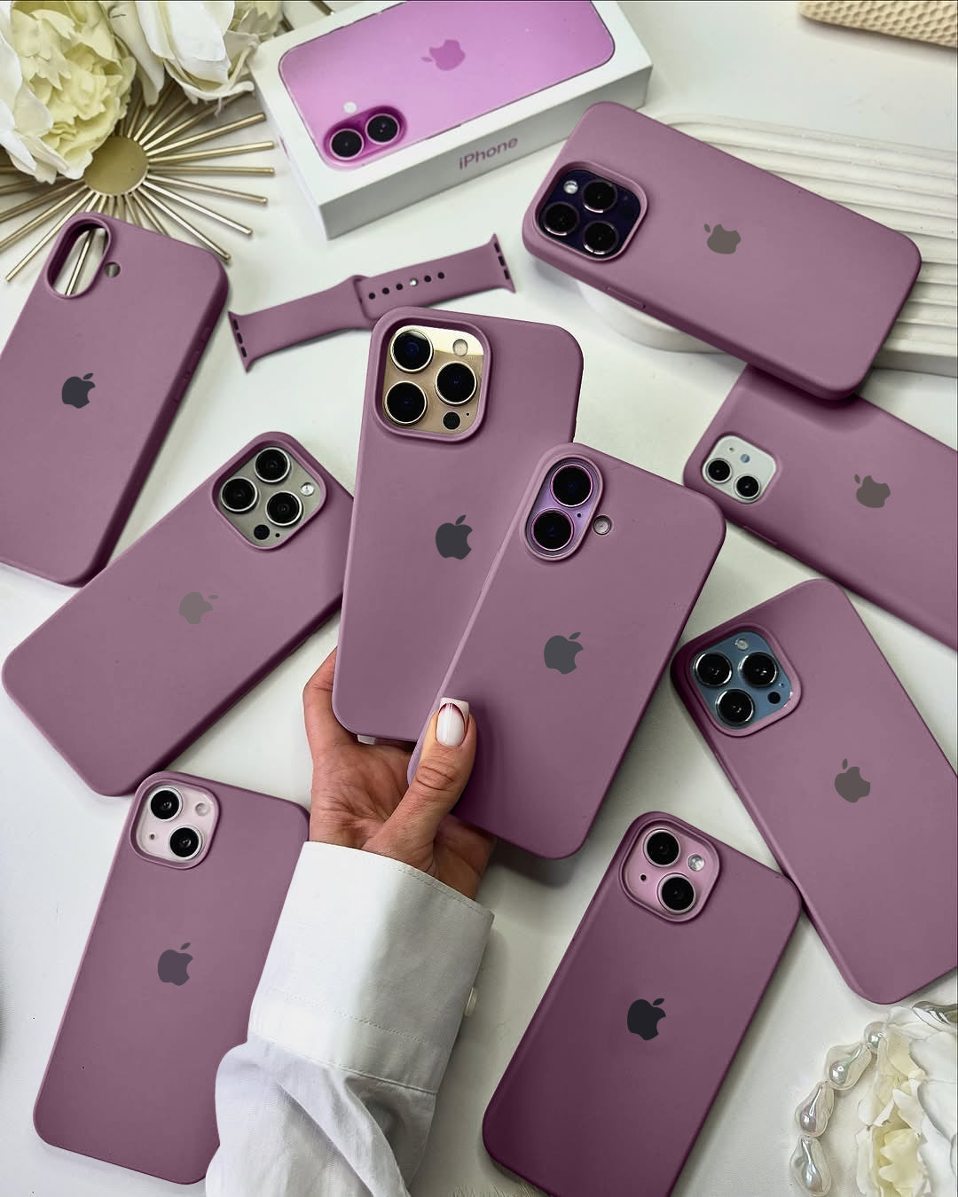 Liquid Silicon iPhone Case - Dusky Mauve