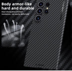 X-level Design Flexible Nano Fiber Shockproof Protective Cases Thin Slim Phone Cover Case for Samsung S23 Ultra (Black) Mobile Case by CoverMeUp - Style 2