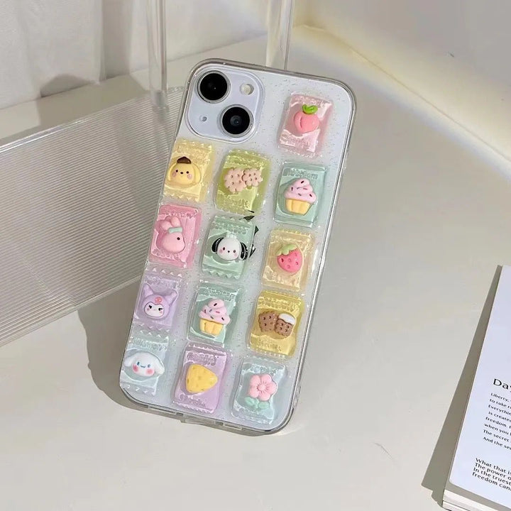 Cute 3D Colorful Cartoon Transparent Case for Samsung