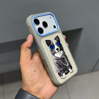NIMMY DOG CHAIN CASE - GREY BLUE ( No. 2533 )