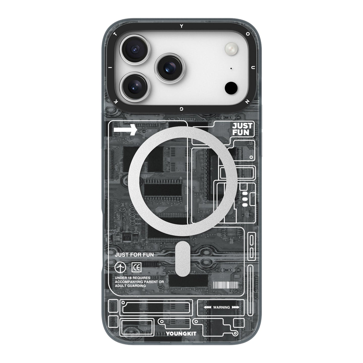 YOUNGKIT Technology Series Matte Finish Cover with Magsafe for iPhone 17/18 Pro & Pro Max