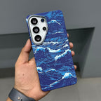 LUXO CARBON CASE SAMSUNG- BLUE WAVES ( No. 3170 ) Mobile Case by CoverMeUp