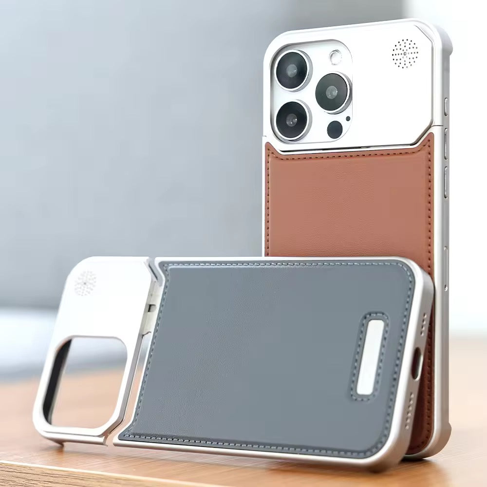 Protective Apple iPhone Back Cover - Aroma Perfume Leather & Metal iPhone Case