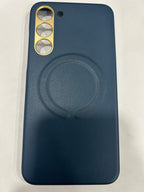 Leather Wireless Magnetic Charge Mobile Cover Phone Funda Cases for Samsung Galaxy S23 Plus Mobile Case by CoverMeUp