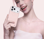 Pynana Plain PU Leather Case For iPhone 17 pro Max(L.Pink)