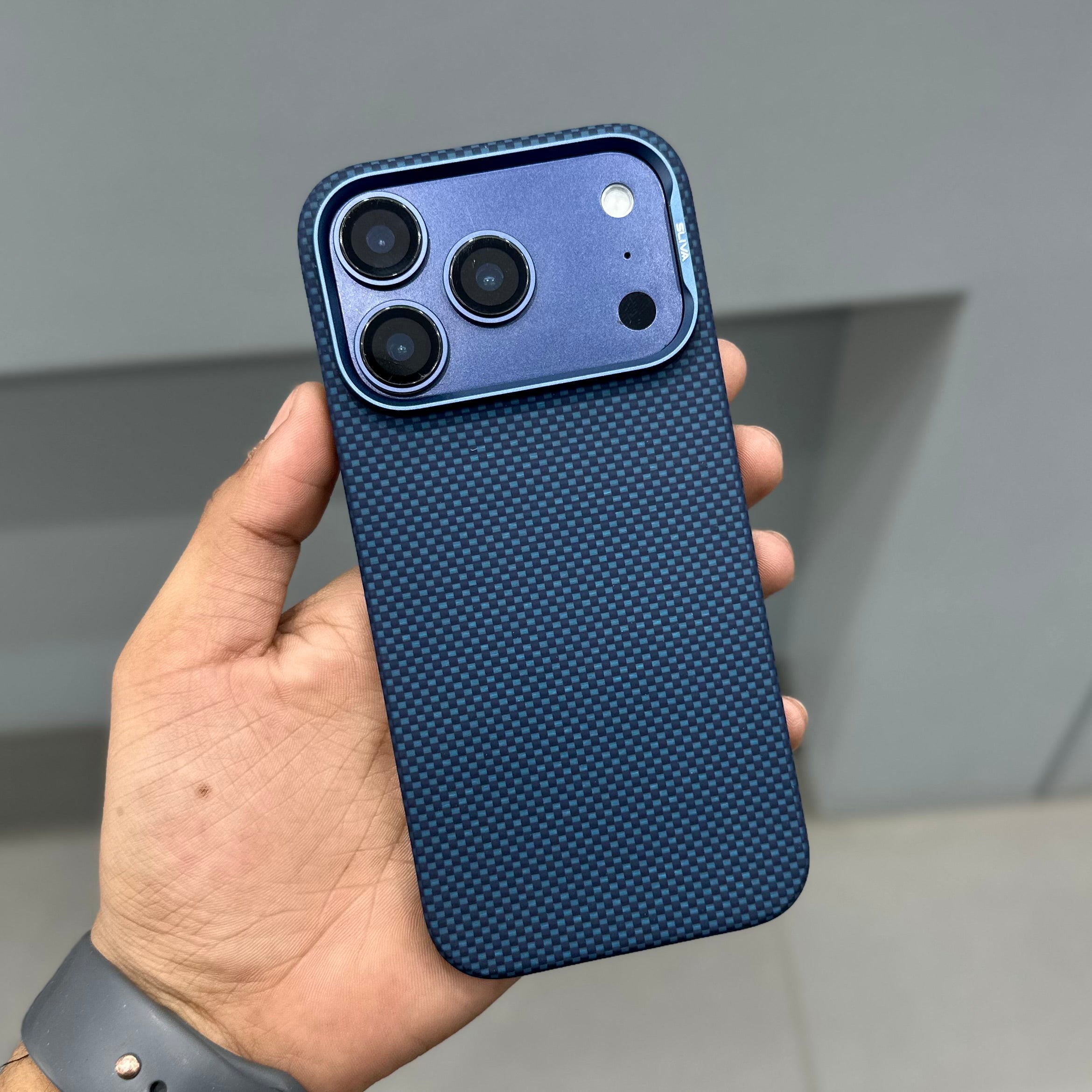 SLIVA IKEVLAR REAL CARBON CASE - BLUE ( No. 3135 )