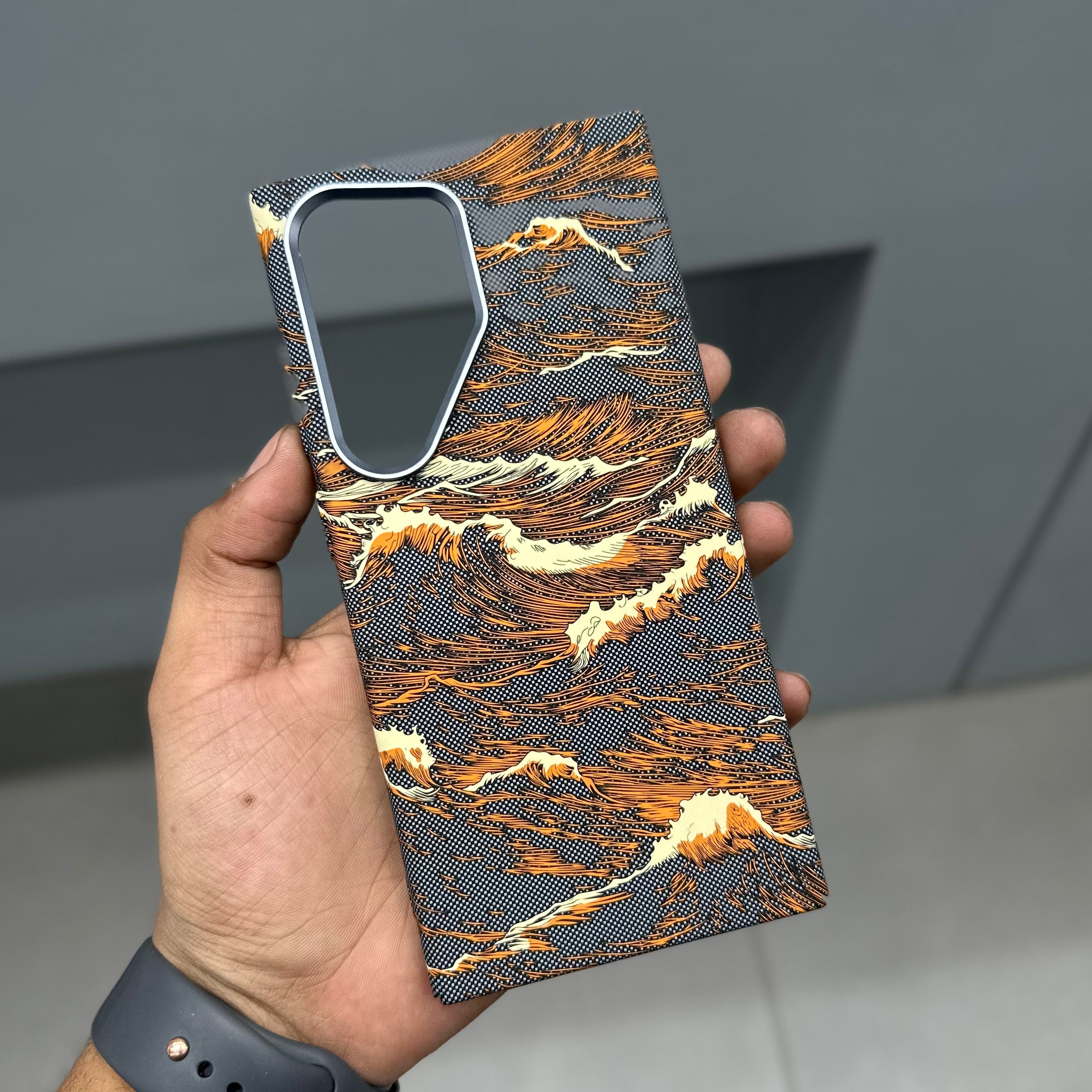 FREE AIR CARBON WAVE - BROWN 2.0 ( No. 3120 ) Mobile Case by CoverMeUp - Style 3