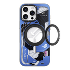Protective Apple iPhone Back Cover - YOUNGKIT Cyberpunk 360° Rotation Ring Stand Case for iPhone 16 - Style 7