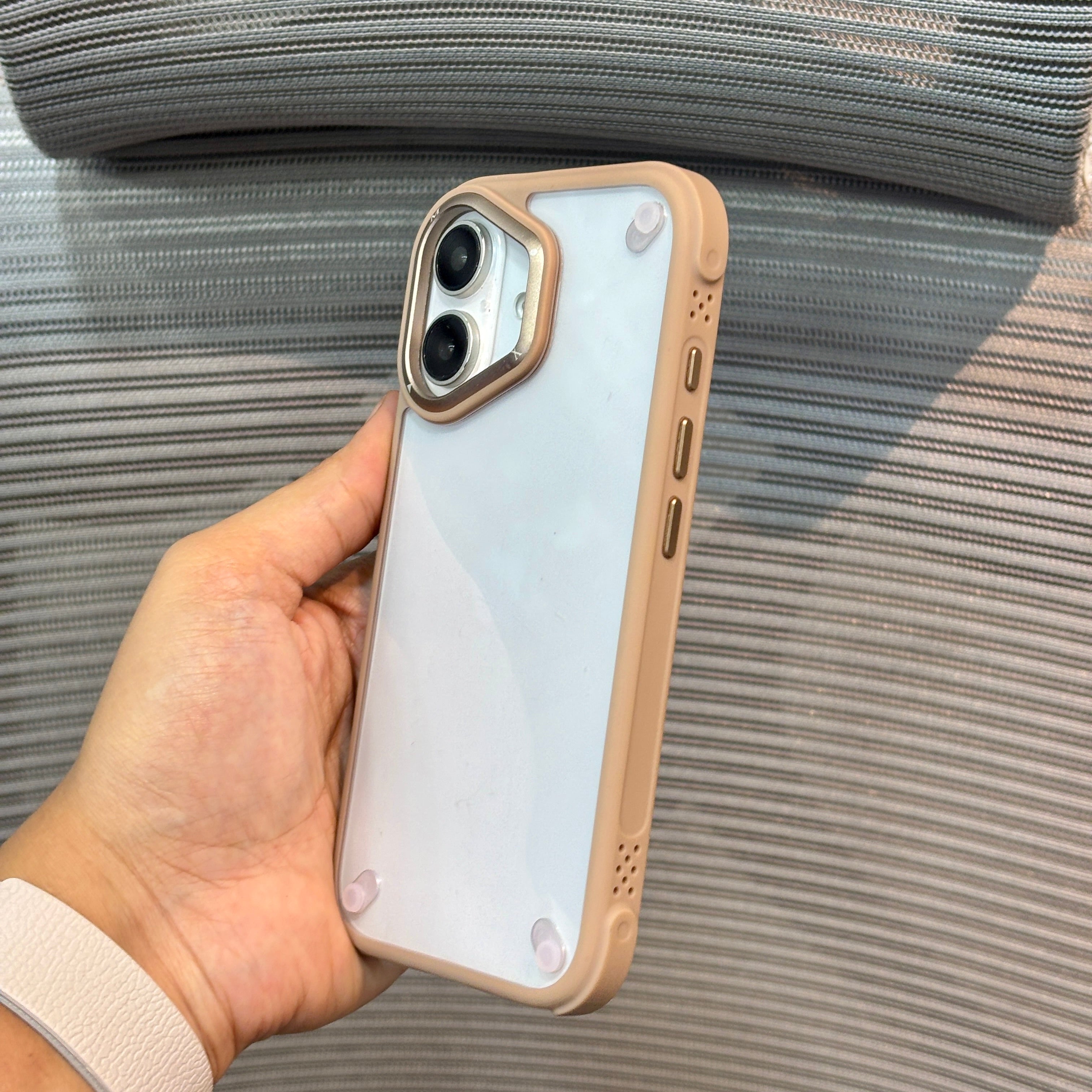 Protective Apple iPhone Back Cover - GripShield Clear iPhone Case - Style 10