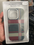 Protective Apple iPhone Back Cover - Carbon Fiber Pattern Case for iPhone with Magsafe Support for iPhone 15 Pro - Style 4
