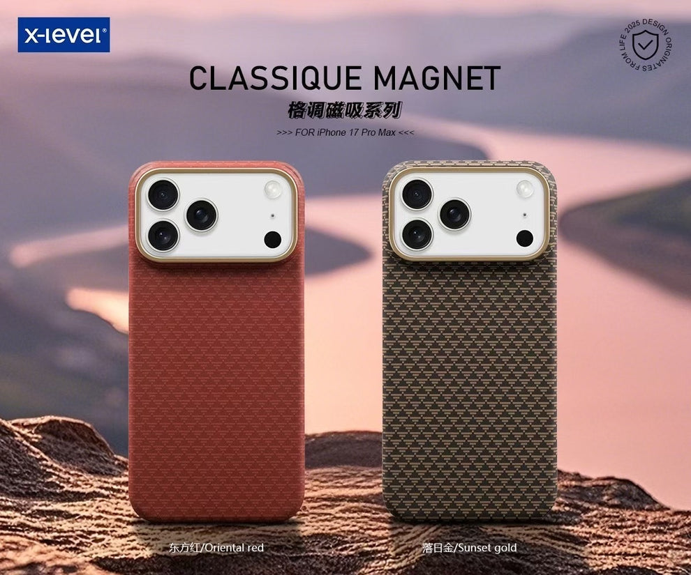 X level Classique Ultra Slim Carbon Magsafe Case for iPhone 17/18 Pro & Pro Max Series