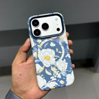 ONE GIF FLORAL EMPRESS EDITION MAGSAFE CASE - BLUE WHITE ( No. 4052 )