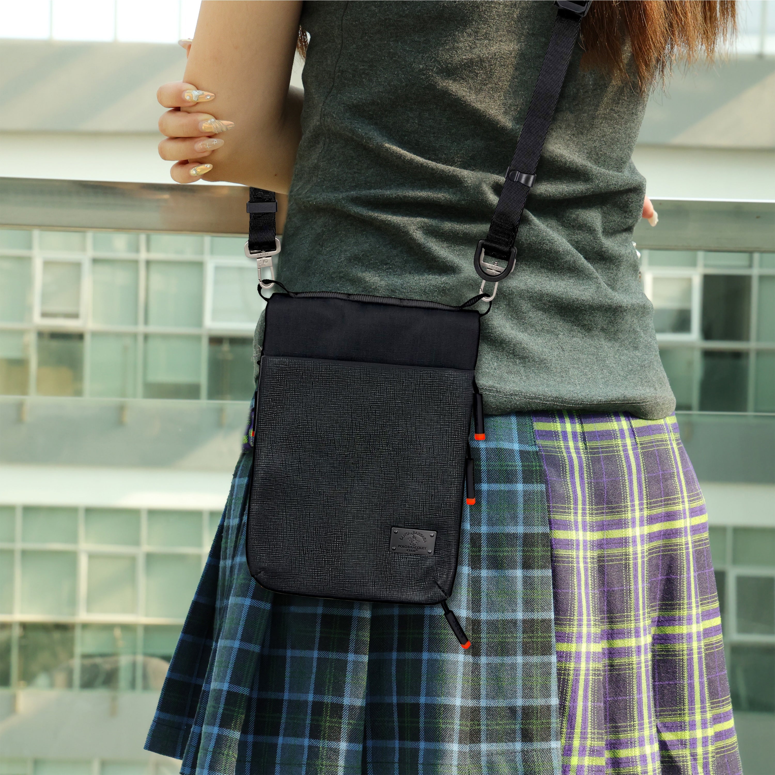 Santa Barbara Polo Morgan Series Cross Body Mobile Phone Bag (Black)