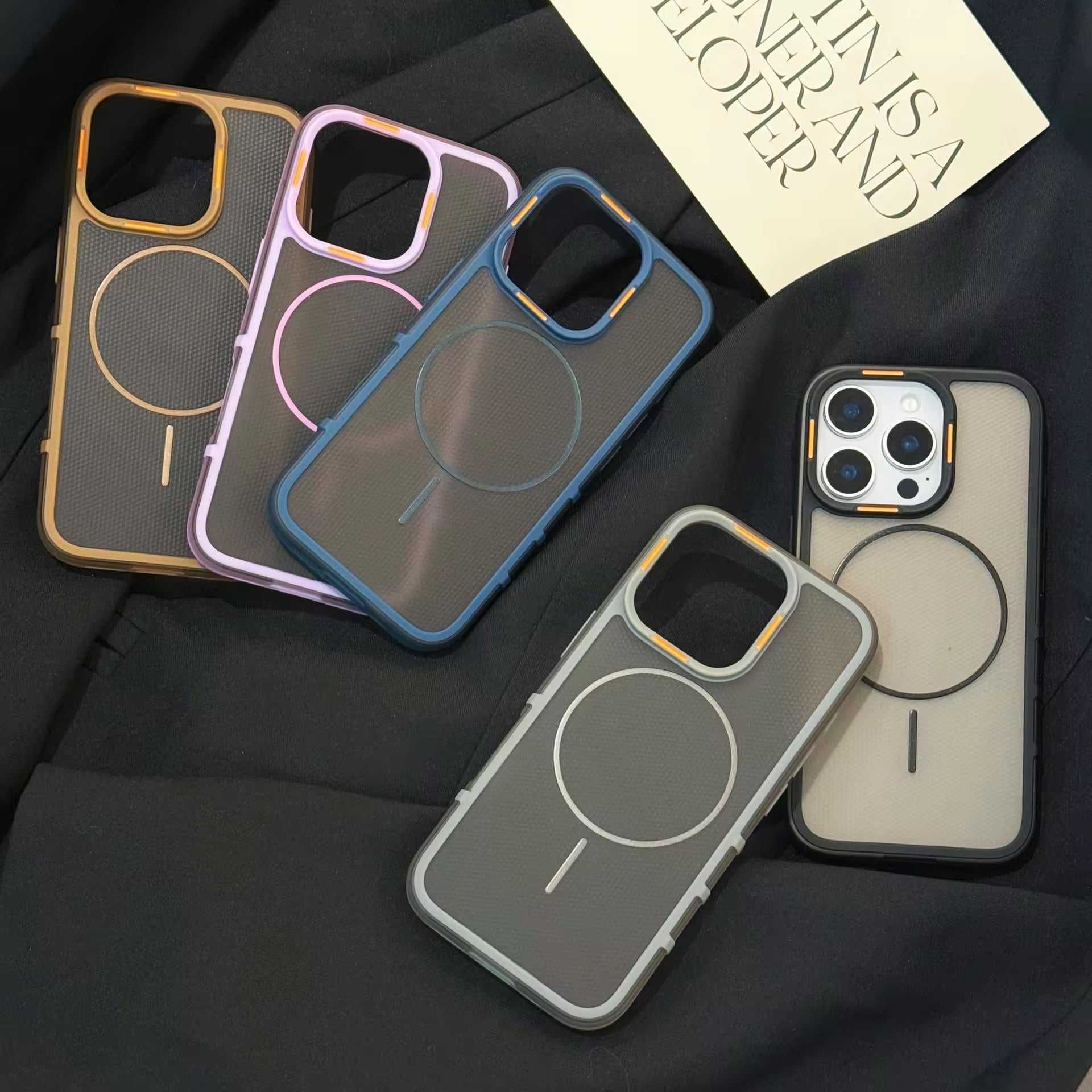 Protective Apple iPhone Back Cover - TextureCore MagSafe iPhone Case - Style 2