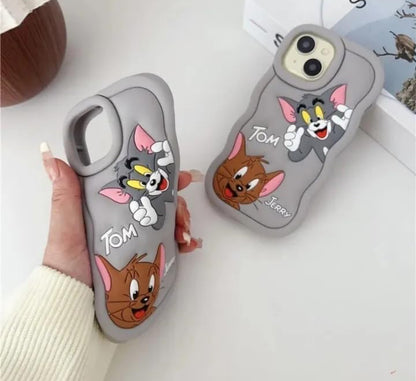 Soft Silicone 3D Cute Cartoon Full Protective Case Compatible with iPhone