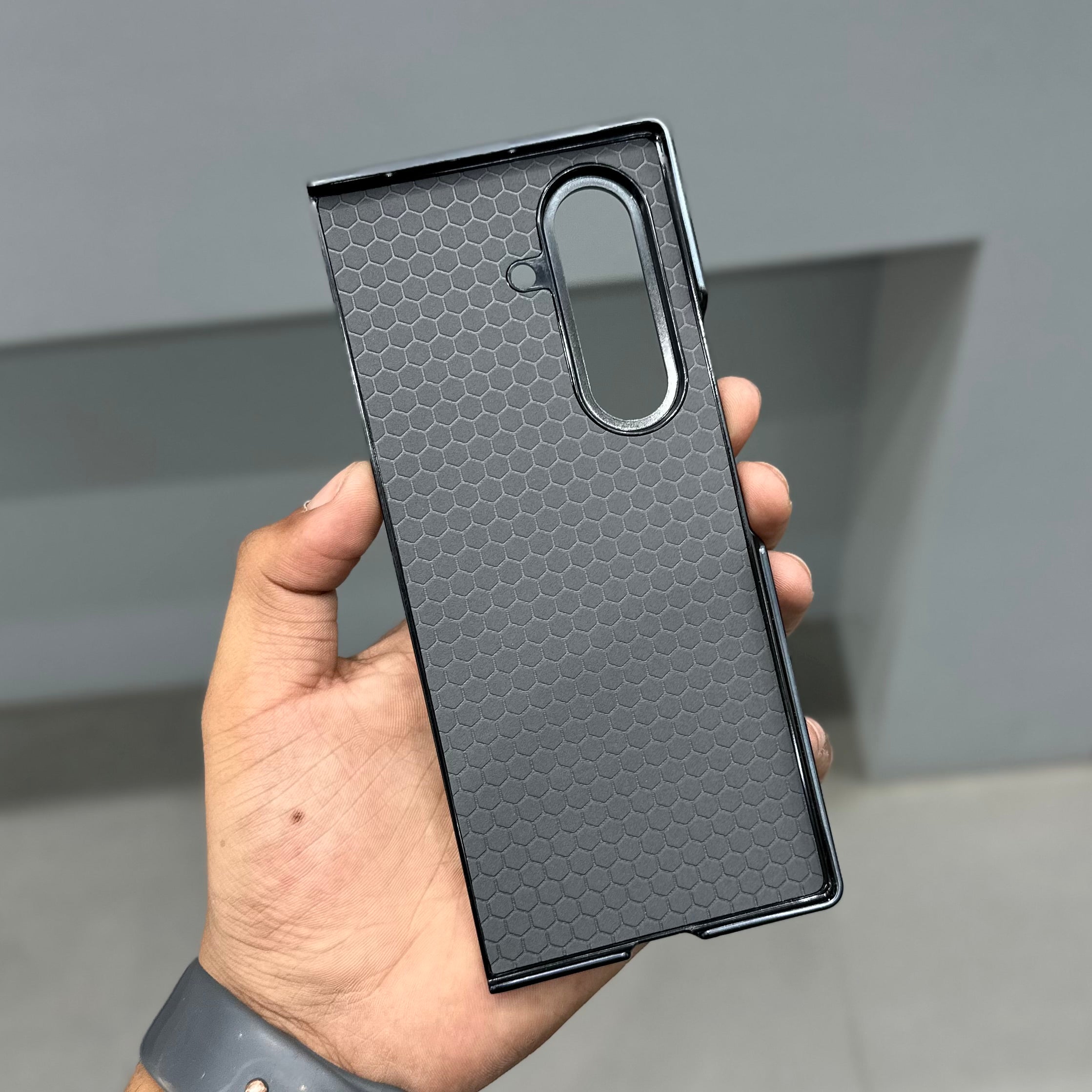 FACE DESIGN VEGAN LEATHER CASE - BLACK ( No. 3372 ) Mobile Case by CoverMeUp - Style 2
