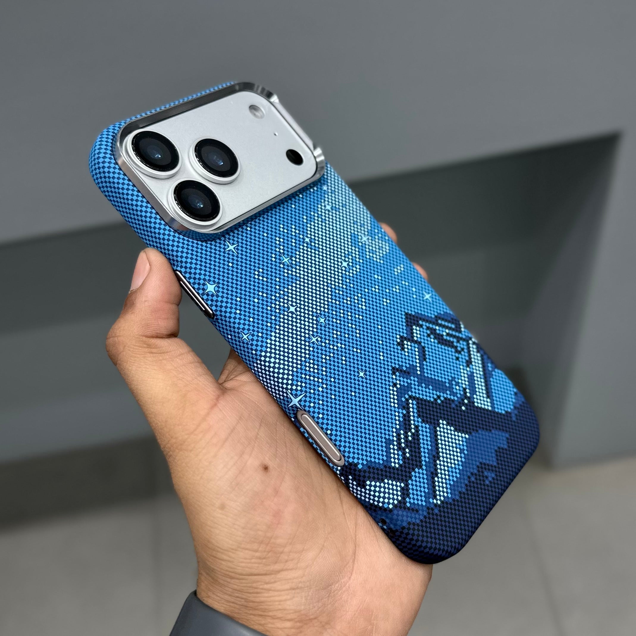 LUXO CARBON CASE -BLUE STARS ( No. 3179 ) Mobile Case by CoverMeUp - Style 2