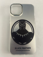 Protective Apple iPhone Back Cover - iPhone 14 Superhero Character Silver Metallic Icon Case - Style 3