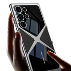 Samsung Galaxy S24 Ultra GKK Synthetic Leather Electroplating Supersonic Speed Shockproof Case - Titanium Mobile Case by CoverMeUp - Style 3