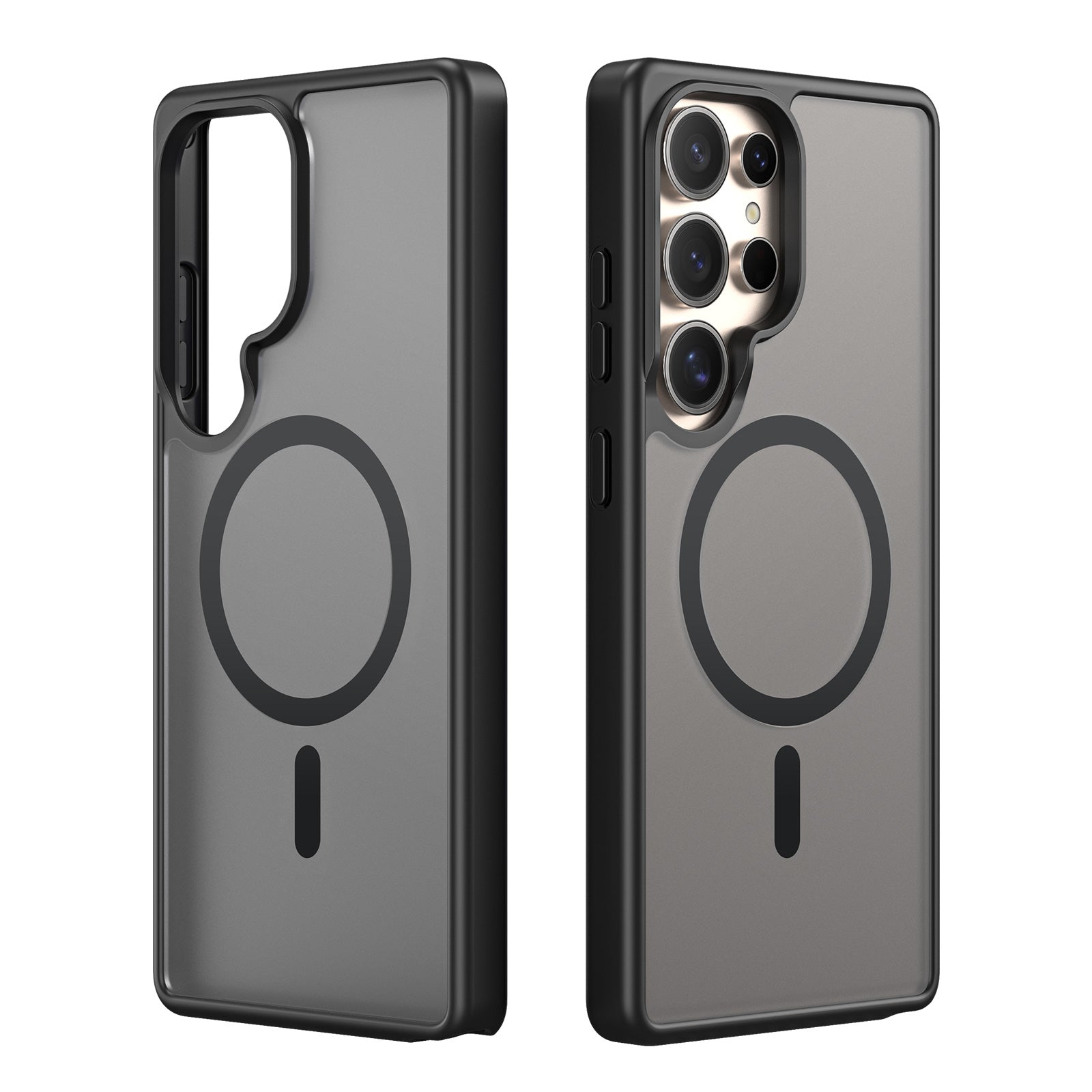 Samsung Galaxy S25 Ultra Matte Shockproof Magsafe Case - Black Mobile Case by CoverMeUp - Style 2