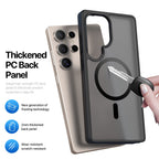 Samsung Galaxy S25 Ultra Matte Shockproof Magsafe Case - Black Mobile Case by CoverMeUp - Style 6