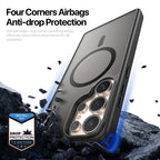 Samsung Galaxy S25 Ultra Matte Shockproof Magsafe Case - Black Mobile Case by CoverMeUp - Style 7