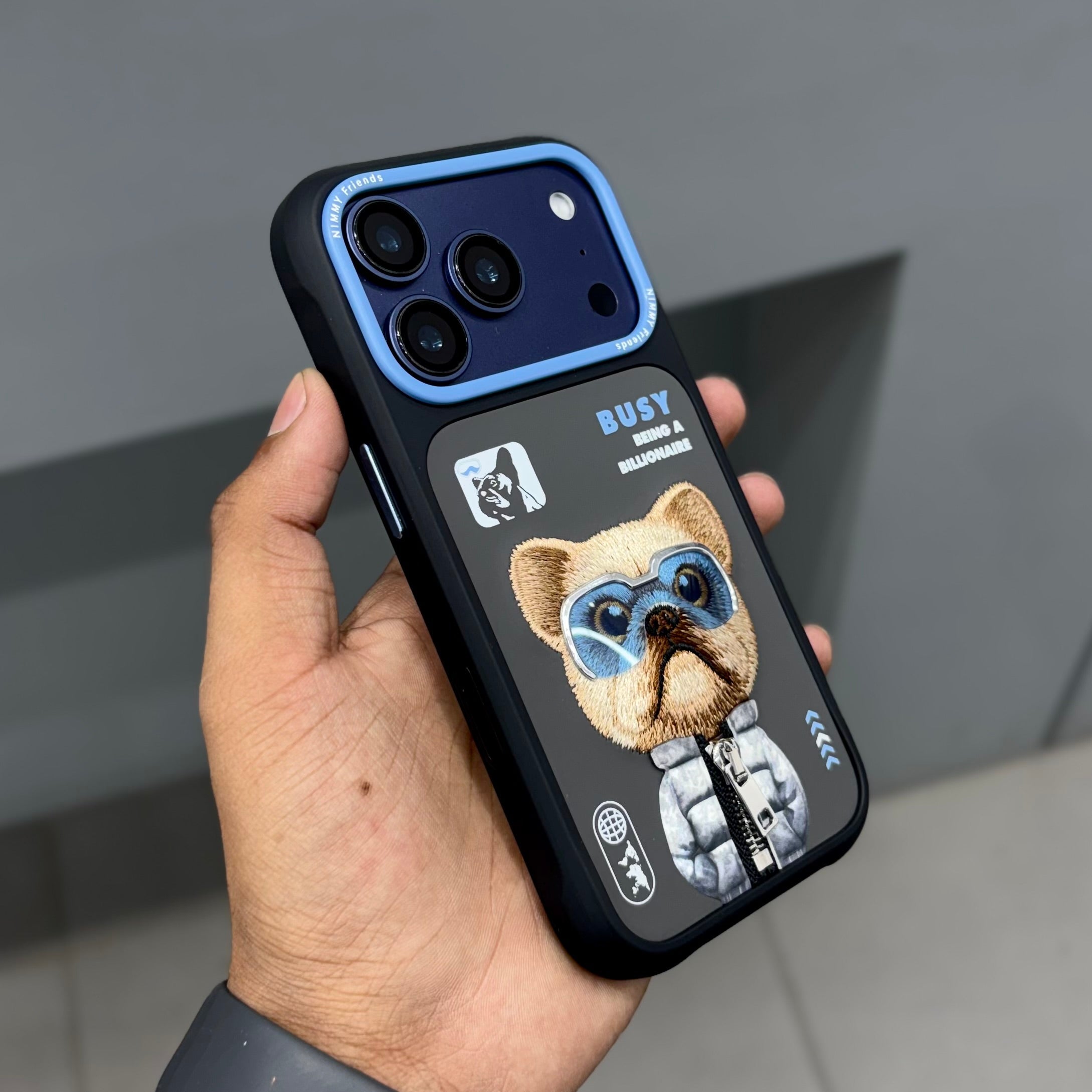 NIMMY DOG CHAIN CASE - BLACK BLUE ( No. 2531 )