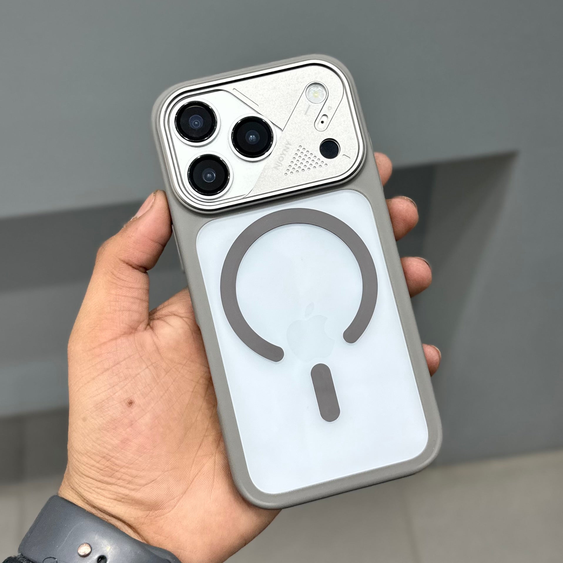 NY ARMOR X MAGSAFE CASE - GREY ( No. 3049 ) Mobile Case by CoverMeUp