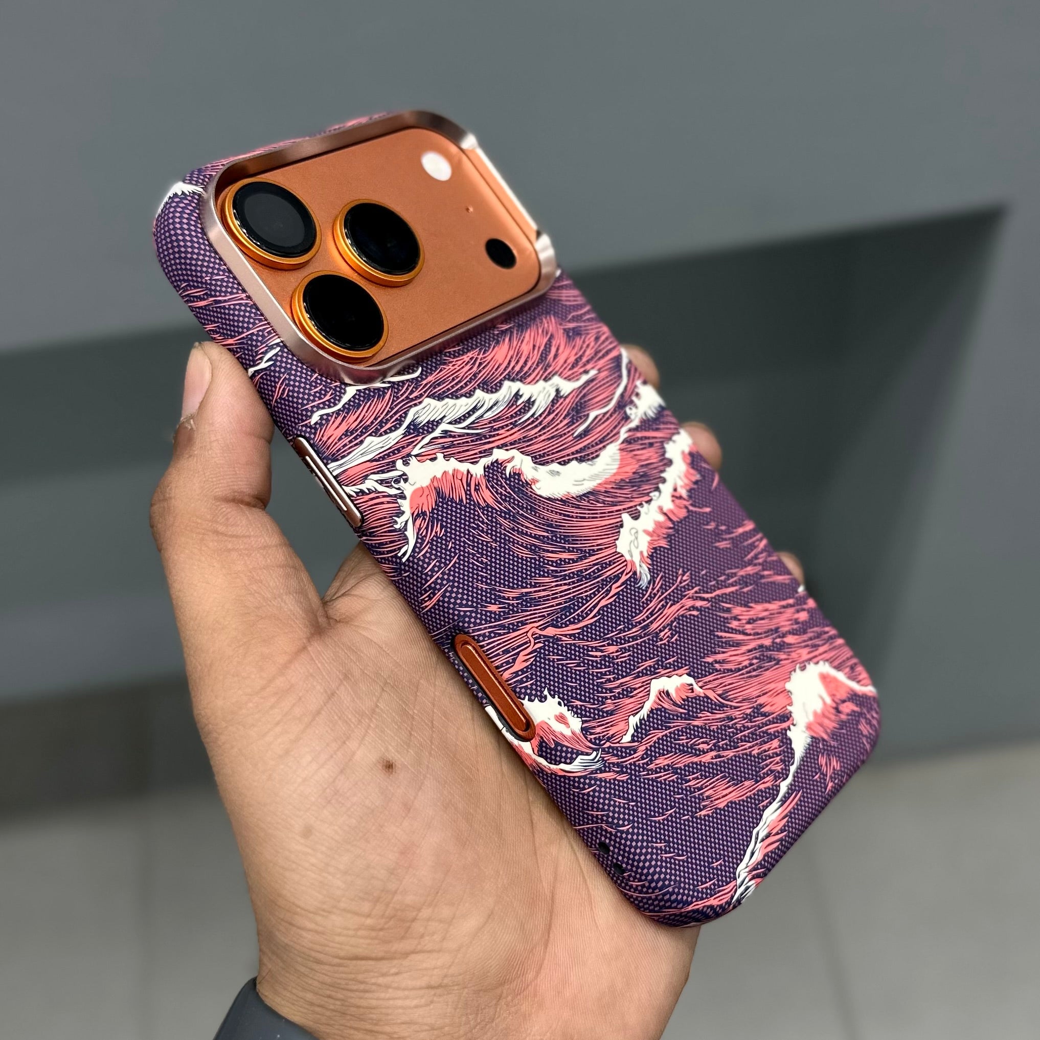 FREE AIR CARBON WAVE - BROWN ( No. 3122 ) Mobile Case by CoverMeUp - Style 3